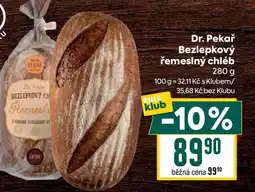 Billa Dr. Pekař Bezlepkový řemeslný chléb nabídka