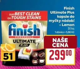 Billa Finish Ultimate Plus kapsle do myčky nádobí - Lemon nabídka