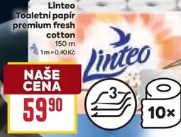 Billa Linteo Toaletní papír premium fresh cotton nabídka