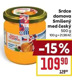 Billa Srdce domova Smíšený med český nabídka