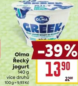 Billa Olma Řecký jogurt nabídka