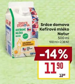 Billa Srdce domova Kefírové mléko Natur nabídka