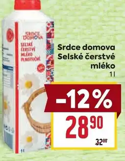 Billa Srdce domova Selské čerstvé mléko nabídka