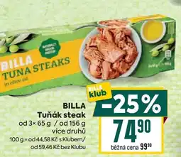 Billa BILLA Tuňák steak nabídka