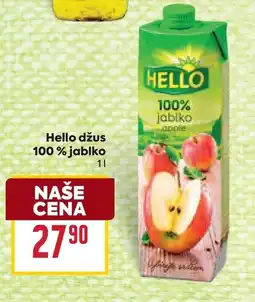 Billa Hello džus 100% jablko nabídka