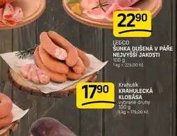 Flop KRAHULECKÁ KLOBÁSA vybrané druhy nabídka