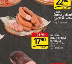 Flop KRAHULECKÁ KLOBÁSA vybrané druhy nabídka