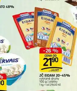 Flop JČ EIDAM 20-45% vybrané druhy 100 g | plátky nabídka