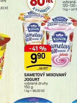 Flop SAMETOVÝ MIXOVANÝ JOGURT vybrané druhy nabídka