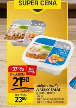 Flop VLAŠSKÝ SALÁT vybrané druhy nabídka