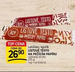 Flop LISTOVÉ TĚSTO NA PEČÍCÍM PAPÍRU vybrané druhy nabídka