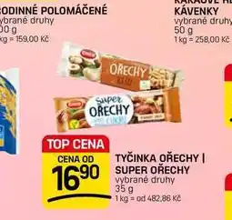Flop TYČINKA OŘECHY | SUPER OŘECHY vybrané druhy nabídka