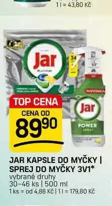 Flop JAR KAPSLE DO MYČKY | SPREJ DO MYČKY 3V1* vybrané druhy 30-46 ks/500ml nabídka