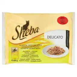 Flop Sheba krmivo pro dospělé kočky 4x85g, vybrané druhy 340g nabídka