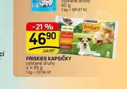 Flop FRISKIES KAPSIČKY vybrané druhy nabídka