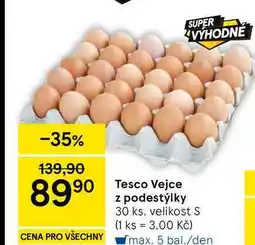 Tesco Tesco Vejce z podestýlky, 30 ks, velikost S nabídka