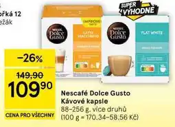 Tesco Nescafé Dolce Gusto Kávové kapsle, 88-256 g, více druhů nabídka