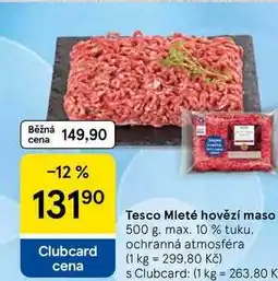 Tesco Tesco Mleté hovězí maso nabídka