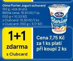 Tesco Olma Florian Jogurt ochucený, 150 g, více druhů nabídka