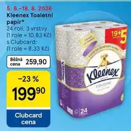 Tesco Kleenex Toaletní papir, 24 rolí. 3 vrstvy nabídka