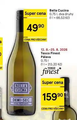 Tesco Bella Cucina, 0,75 I, dva druhy nabídka