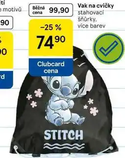 Tesco Vak na cvičky stahovací šňůrky nabídka