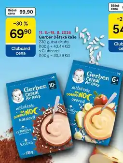 Tesco Gerber Dětská kaše nabídka