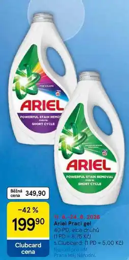 Tesco Ariel Prací gel, 40 PD nabídka