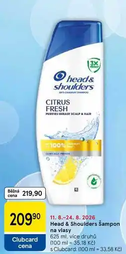 Tesco Head & Shoulders Šampon na vlasy, 625 ml, více druhů nabídka