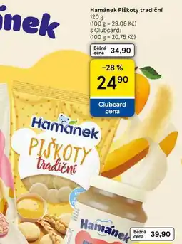 Tesco Hamánek Piškoty tradiční nabídka