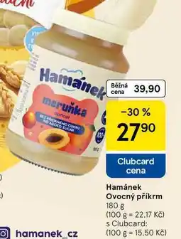 Tesco Hamánek Ovocný příkrm nabídka