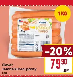Billa Clever Jemné kuřecí párky nabídka