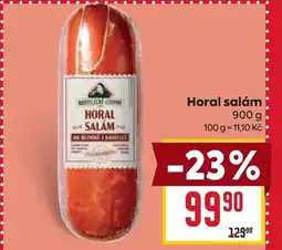 Billa Horal salám nabídka