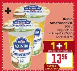 Billa Kunín Smetana 12% nabídka