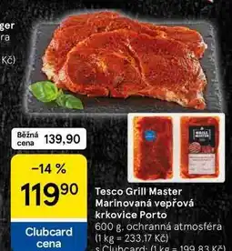 Tesco Tesco Grill Master Marinovaná vepřová krkovice Porto nabídka