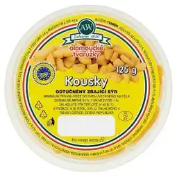 Tesco A.W. Olomoucké tvarůžky kousky, tyčinky 125g, vybrané druhy nabídka