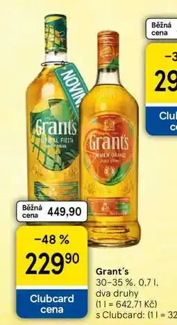 Tesco Grant's 30-35 % nabídka