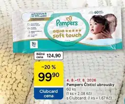 Tesco Pampers Čisticí ubrousky, 60 ks nabídka