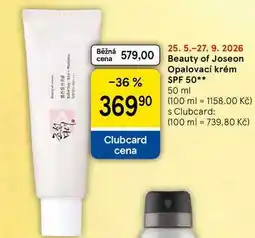 Tesco Beauty of Joseon Opalovací krém SPF 50 nabídka