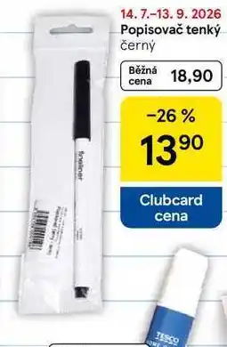 Tesco Popisovač tenký černý nabídka