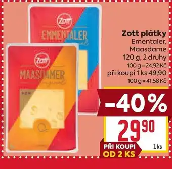 Zott plátky Ementaler, Maasdame