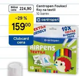 Tesco Centropen Foukací fixy na textil, 10 barev nabídka