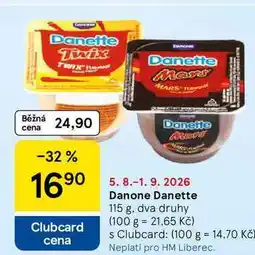 Tesco Danone Danette nabídka