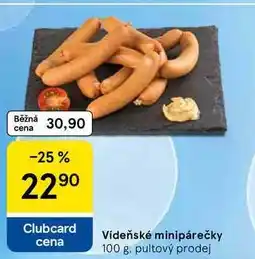 Tesco Vídeňské minipárečky nabídka