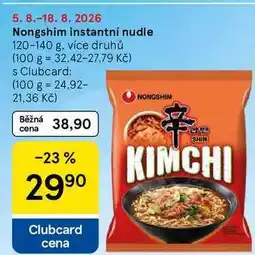 Tesco Nongshim instantní nudle nabídka