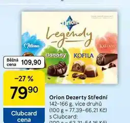 Tesco Orion Dezerty Střední nabídka