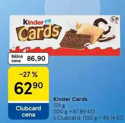 Tesco Kinder Cards nabídka