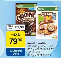 Tesco Nestlé Cereálie nabídka