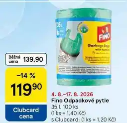 Tesco Fino Odpadkové pytle 35 l, 100 ks nabídka