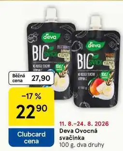 Tesco Deva Ovocná svačinka nabídka